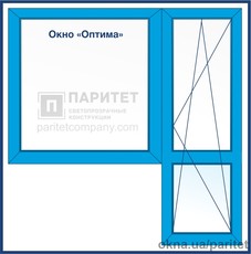 Балконный выход с окном Оптима